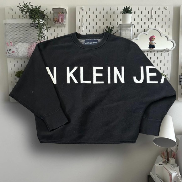 Black calvin klein jeans sweatshirt - Picture 1 of 7